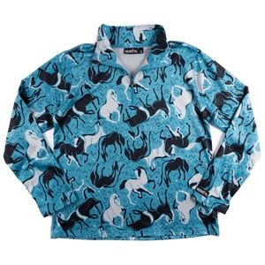 Kerrets Kid Horse 1/4 Zip Pullover Jacket Youth XL